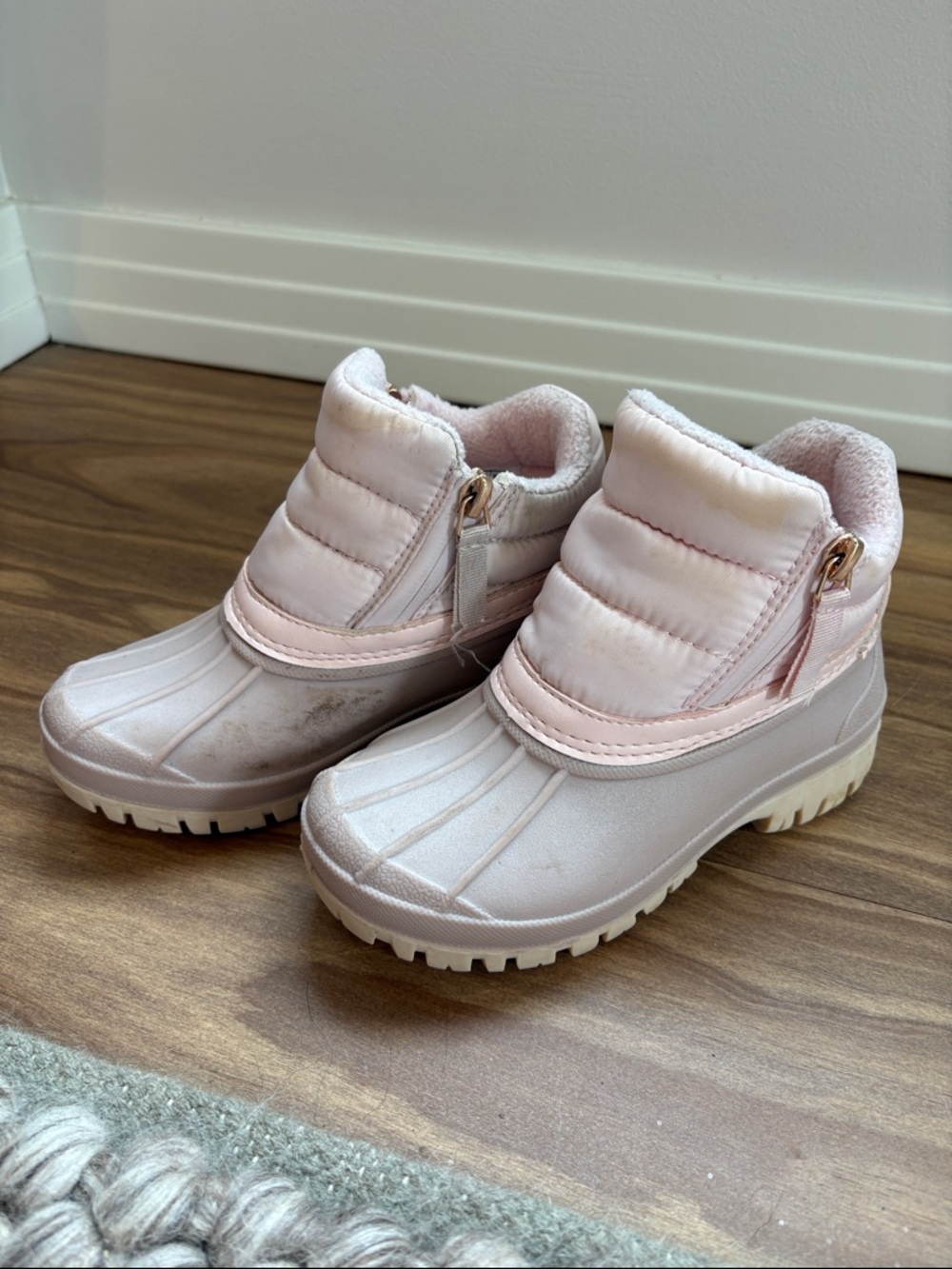 Lands' End Light Pink Tiddler 12 Snow Boots with Side Zip